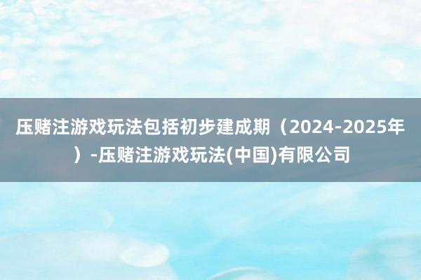 压赌注游戏玩法包括初步建成期（2024-2025年）-压赌注游戏玩法(中国)有限公司
