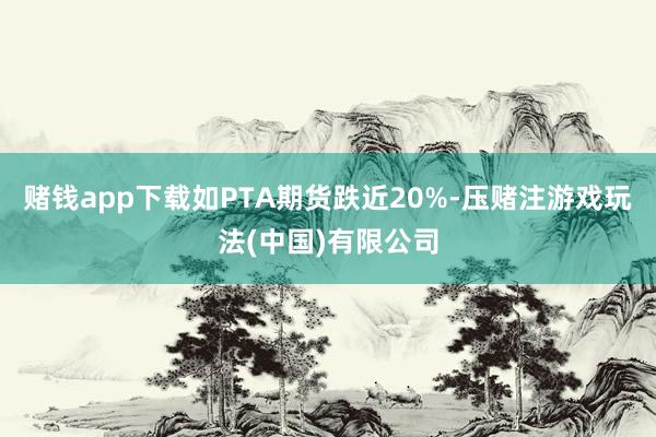 赌钱app下载如PTA期货跌近20%-压赌注游戏玩法(中国)有限公司