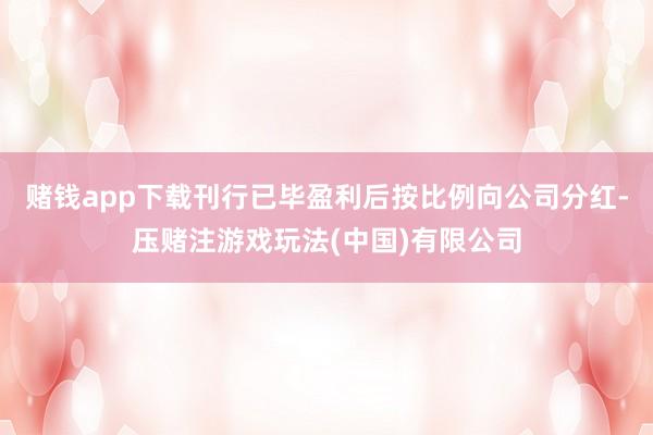 赌钱app下载刊行已毕盈利后按比例向公司分红-压赌注游戏玩法(中国)有限公司