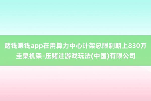 赌钱赚钱app在用算力中心计架总限制朝上830万圭臬机架-压赌注游戏玩法(中国)有限公司