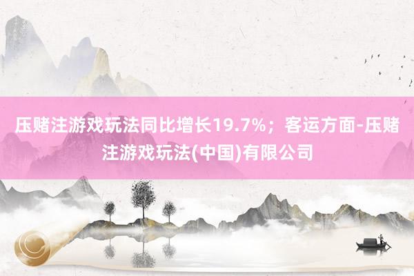 压赌注游戏玩法同比增长19.7%；客运方面-压赌注游戏玩法(中国)有限公司