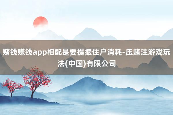 赌钱赚钱app相配是要提振住户消耗-压赌注游戏玩法(中国)有限公司