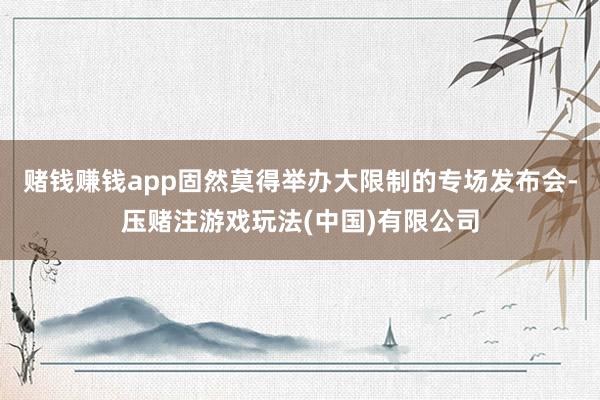 赌钱赚钱app固然莫得举办大限制的专场发布会-压赌注游戏玩法(中国)有限公司