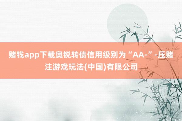 赌钱app下载奥锐转债信用级别为“AA-”-压赌注游戏玩法(中国)有限公司
