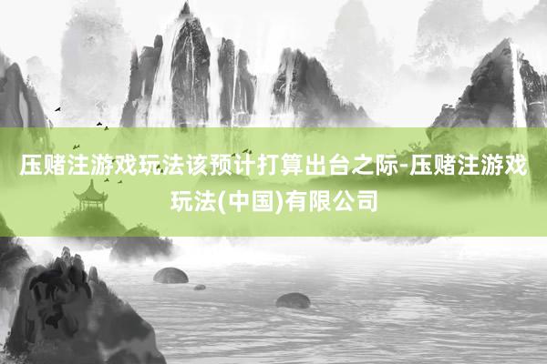 压赌注游戏玩法　　该预计打算出台之际-压赌注游戏玩法(中国)有限公司