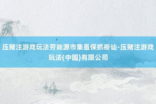 压赌注游戏玩法劳能源市集虽保抓褂讪-压赌注游戏玩法(中国)有限公司