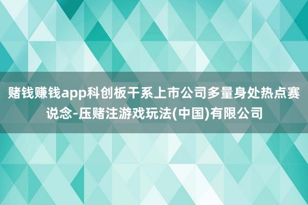 赌钱赚钱app科创板干系上市公司多量身处热点赛说念-压赌注游戏玩法(中国)有限公司